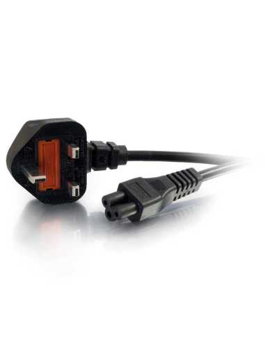 C2G Cable de alimentación británico de 2 m para portátil (BS 1363 a IEC 60320 C5)
