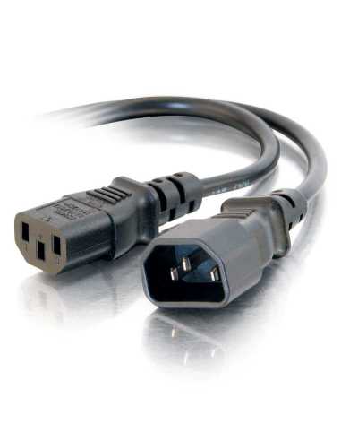 C2G Alargo de cable de alimentación de ordenador de 1,2 m 16 AWG 250 V (IEC320 C13- IEC320 C14)