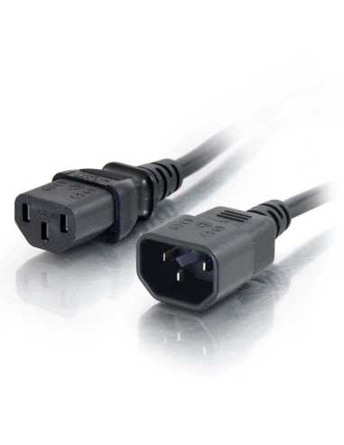 C2G Alargo de cable de alimentación de ordenador de 0,5 m 18 AWG (IEC320C13 a IEC320C14)