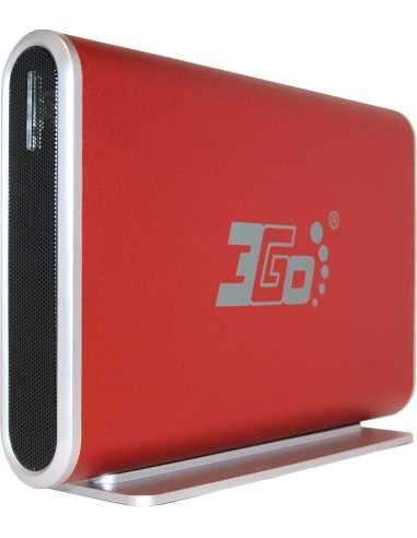3GO HDD35R caja para disco duro externo Rojo 3.5"