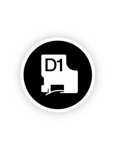 DYMO D1 - Etiquetas Durable - Negro sobre blanco - 19mm x 5.5m