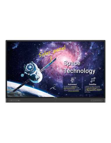 BenQ RP6502 Panel plano interactivo 165,1 cm (65") LCD Wifi 350 cd m² 4K Ultra HD Negro Pantalla táctil Procesador
