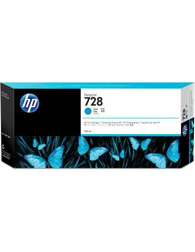 HP Cartucho de tinta DesignJet 728 cian de 300 ml