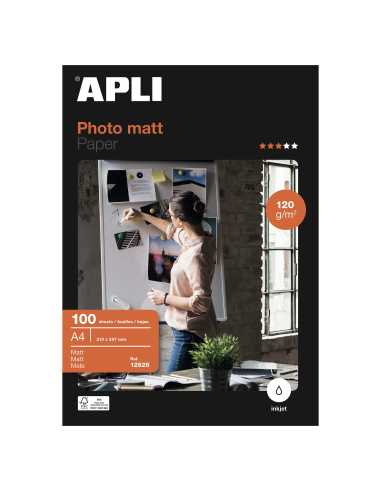 APLI 12626 papel fotográfico A4 Blanco Mate