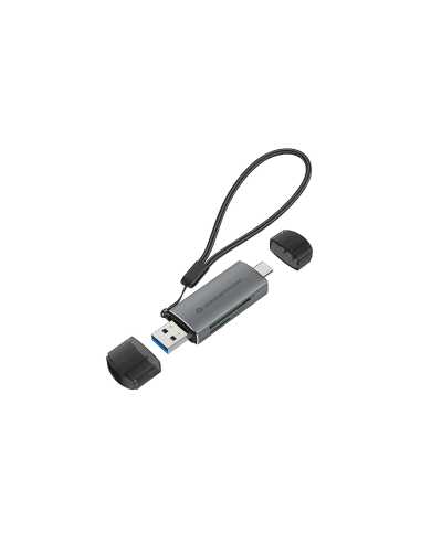 Conceptronic BIAN05G lector de tarjeta USB 3.2 Gen 1 (3.1 Gen 1) Type-A Type-C Gris