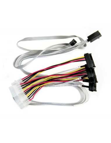 Microchip Technology 2280100-R cable Serial Attached SCSI (SAS) 0,8 m 6 Gbit s Multicolor, Blanco