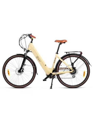Youin BK2128C bicicleta eléctrica Crema de color Aluminio 71,1 cm (28") 25,6 kg Ión de litio