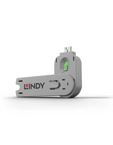 Lindy 40621 bloqueador de puerto Llave de bloqueador de puerto USB tipo A Verde Acrilonitrilo butadieno estireno (ABS) 1