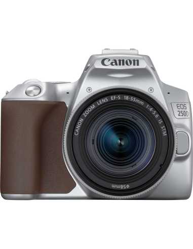 Canon EOS 250D + EF-S 18-55mm f 4-5.6 IS STM Juego de cámara SLR 24,1 MP CMOS 6000 x 4000 Pixeles Plata