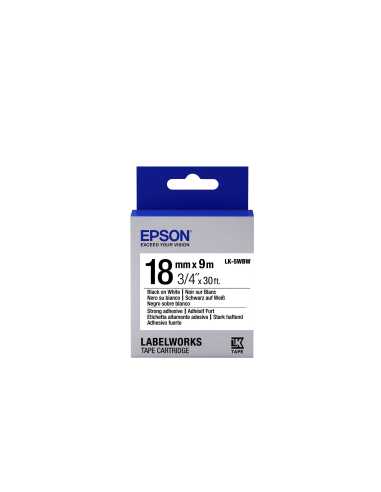 Epson Cinta adhesiva resistente - LK-5WBW cinta adhesiva resistente negra blanca 18 9