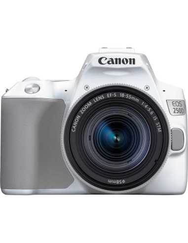 Canon EOS 250D + EF-S 18-55mm f 4-5.6 IS STM Juego de cámara SLR 24,1 MP CMOS 6000 x 4000 Pixeles Blanco