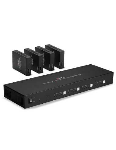 Lindy 38328 extensor audio video Transmisor y receptor de señales AV Negro