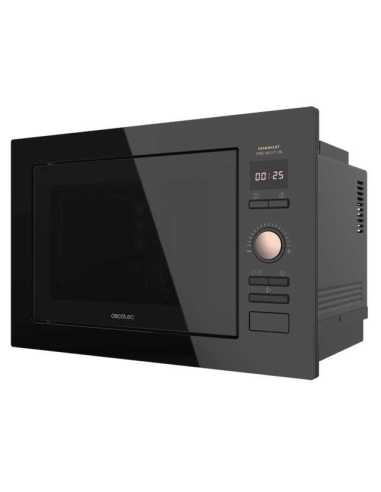 Cecotec 01402 microondas Integrado Microondas con grill 25 L 900 W Negro, Rosa
