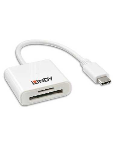 Lindy 43185 lector de tarjeta USB 3.2 Gen 1 (3.1 Gen 1) Type-C Blanco