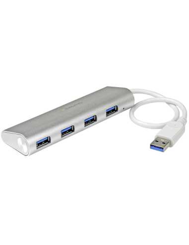 StarTech.com Hub Ladrón USB 3.0 de 4 Puertos - Hub Concentrador USB-A - Alimentado por el Bus - 5Gbps - Hub USB Portátil -