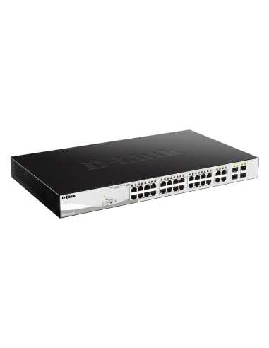 D-Link DGS-1210-24P Gestionado L2 Gigabit Ethernet (10 100 1000) Energía sobre Ethernet (PoE) Negro