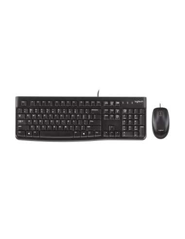 Logitech Desktop MK120 teclado Ratón incluido USB QWERTY Inglés del Reino Unido Negro