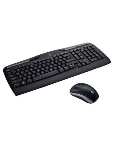 Logitech Wireless Combo MK330 teclado Ratón incluido RF inalámbrico QWERTY Internacional de EE.UU. Negro