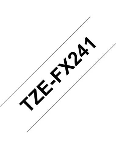 Brother TZE-FX241 cinta para impresora de etiquetas Negro sobre blanco TZ