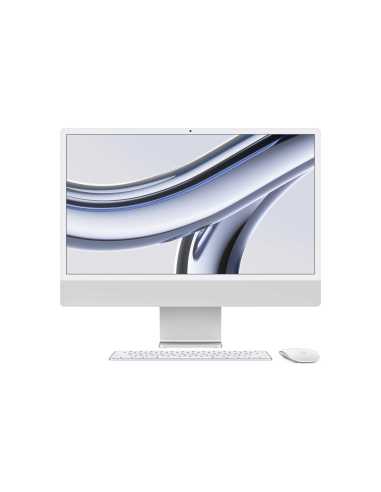 Apple iMac Apple M M3 59,7 cm (23.5") 4480 x 2520 Pixeles PC todo en uno 8 GB 256 GB SSD macOS Sonoma Wi-Fi 6E (802.11ax) Plata