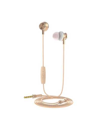 Muvit MUHPH0080 auricular y casco Auriculares Alámbrico Dentro de oído Llamadas Música Oro