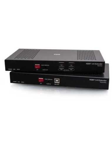C2G HDBaseT HDMI + USB-B a A + Caja TX a través de alargador RS232 a caja RX (18 Gbps) 4K 60 Hz hasta 100 m (328 ft)