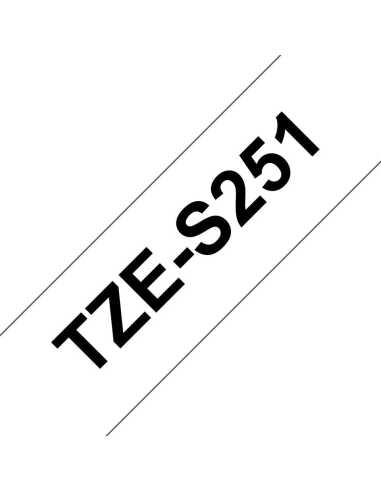 Brother TZE-S251 cinta para impresora de etiquetas Negro sobre blanco TZ