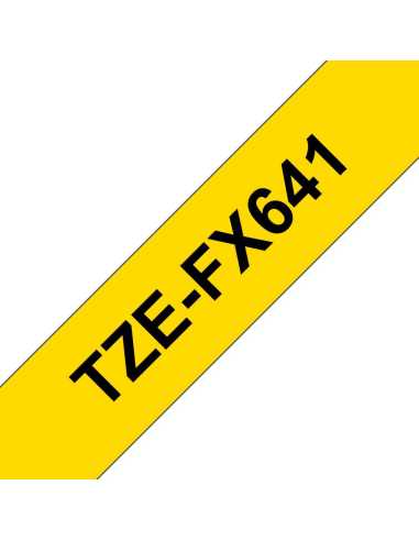 Brother TZE-FX641 cinta para impresora de etiquetas Negro sobre amarillo TZ