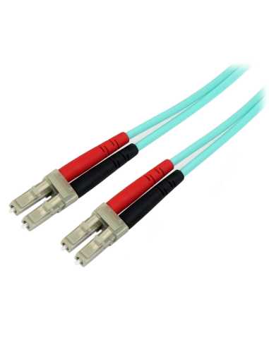 StarTech.com Cable de 10m de Fibra Óptica Multimodo OM3 LC a LC UPC - Full Duplex 50 125µm - para Redes de 100G - LOMMF VCSEL -