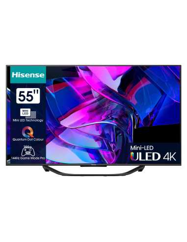 Hisense 55U7KQ Televisor 139,7 cm (55") 4K Ultra HD Smart TV Wifi Negro 500 cd m²