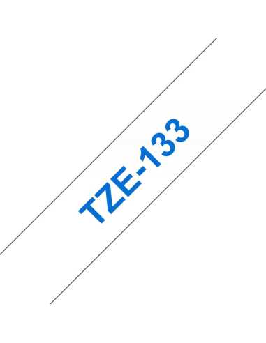 Brother TZE-133 cinta para impresora de etiquetas Azul sobre transparente
