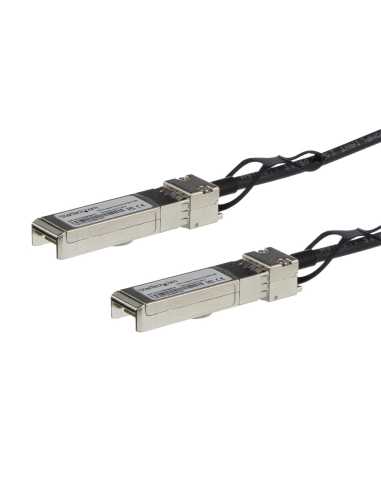 StarTech.com Cable de 0,5m Twinax Direct Attach SFP+ a SFP+ - 10G Compatible con Cisco SFP-H10GB-CU0-5M - DAC Cobre SFP+ 10GbE