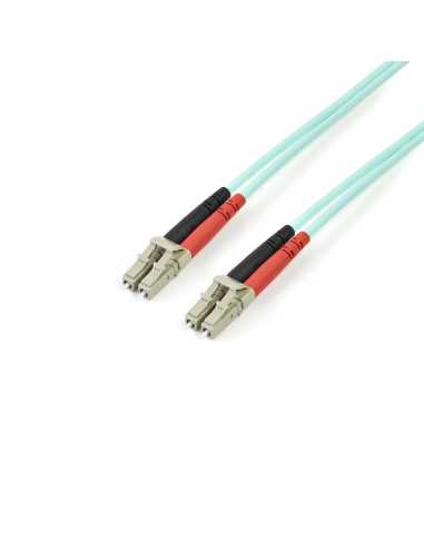 StarTech.com Cable de 2m de Fibra Óptica Multimodo OM3 LC a LC UPC - Full Duplex 50 125µm - para Redes de 100G - LOMMF VCSEL -