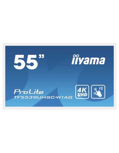 iiyama ProLite TF5539UHSC-W1AG pantalla para PC 139,7 cm (55") 3840 x 2160 Pixeles 4K Ultra HD LED Pantalla táctil