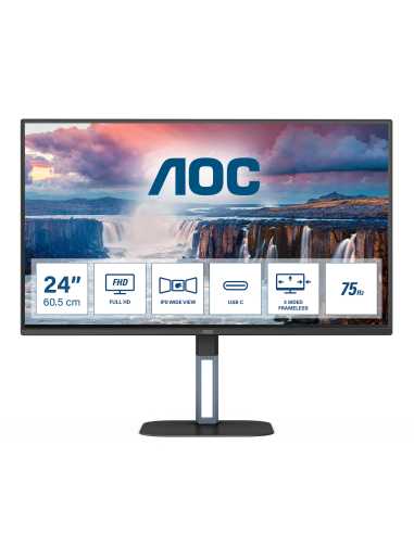 AOC V5 24V5CE BK pantalla para PC 60,5 cm (23.8") 1920 x 1080 Pixeles Full HD LED Negro