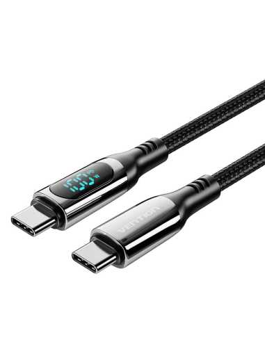 Vention Cable USB 2.0 Tipo-C 5A 100W TAYBAV USB Tipo-C Macho - USB Tipo-C Macho 1.2m con Pantalla