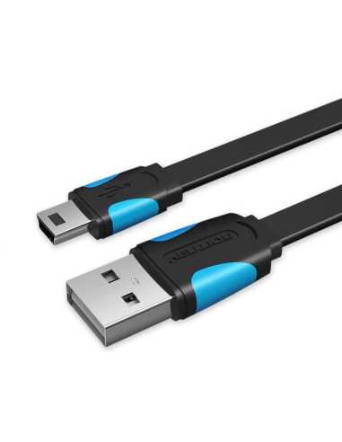 Vention Cable USB 2.0 VAS-A14-B100 Mini USB Macho - USB Macho 1m Azul y Negro