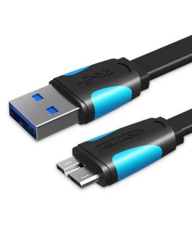 Vention Cable USB 3.0 VAS-A12-B025 MicroUSB Macho - USB Macho 25cm Azul y Negro