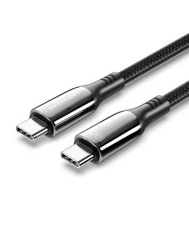 Vention Cable USB 2.0 Tipo-C 5A 100W CTKBH USB Tipo-C Macho - USB Tipo-C Macho 2m Negro