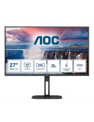 AOC V5 Q27V5C BK pantalla para PC 68,6 cm (27") 2560 x 1440 Pixeles Quad HD LED Negro