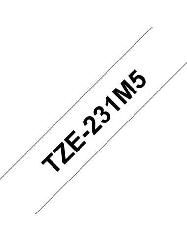 Brother TZE-231M5 cinta para impresora de etiquetas Negro sobre blanco