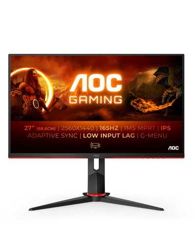 AOC Q27G2S EU pantalla para PC 68,6 cm (27") 2560 x 1440 Pixeles Quad HD LED Negro, Rojo
