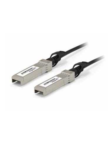 LevelOne DAC-0105 Cable de fibra óptica e InfiniBand 5 m SFP+ Negro, Acero inoxidable