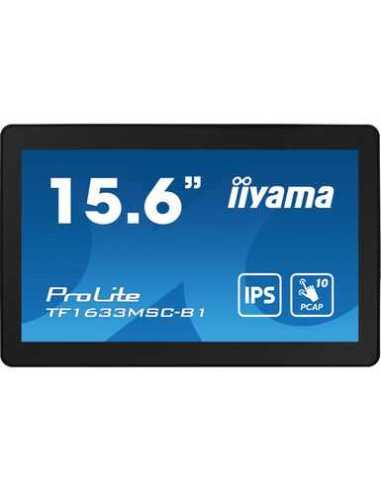 iiyama ProLite TF1633MSC-B1 pantalla para PC 39,6 cm (15.6") 1920 x 1080 Pixeles Full HD Pantalla táctil Negro