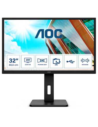 AOC P2 Q32P2 pantalla para PC 80 cm (31.5") 2560 x 1440 Pixeles 2K Ultra HD LED Negro