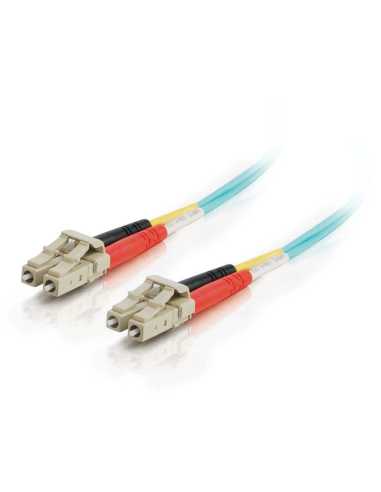 C2G 85549 Cable de fibra óptica e InfiniBand 1 m LC OFNR Turquesa