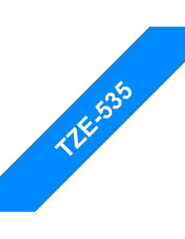Brother TZE-535 cinta para impresora de etiquetas Blanco sobre azul