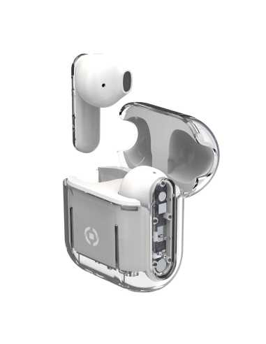 Celly SHEER Auriculares True Wireless Stereo (TWS) Dentro de oído Llamadas Música Transparente, Blanco