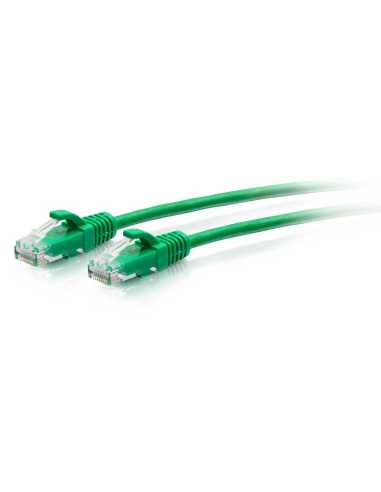 C2G Cable de conexión Ethernet delgado sin apantallar (UTP) con protección antienganche Cat6a de 3 m - Verde
