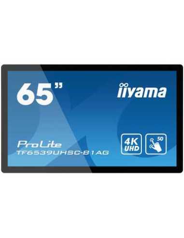 iiyama TF6539UHSC-B1AG pantalla de señalización Panel plano interactivo 165,1 cm (65") LCD 500 cd m² 4K Ultra HD Negro